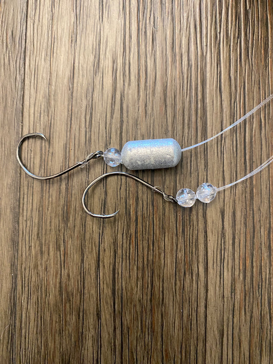 Silver Pompano Rig for Surf Fishing – 2 Hook Beach Rig with Floats for Pompano & Whiting