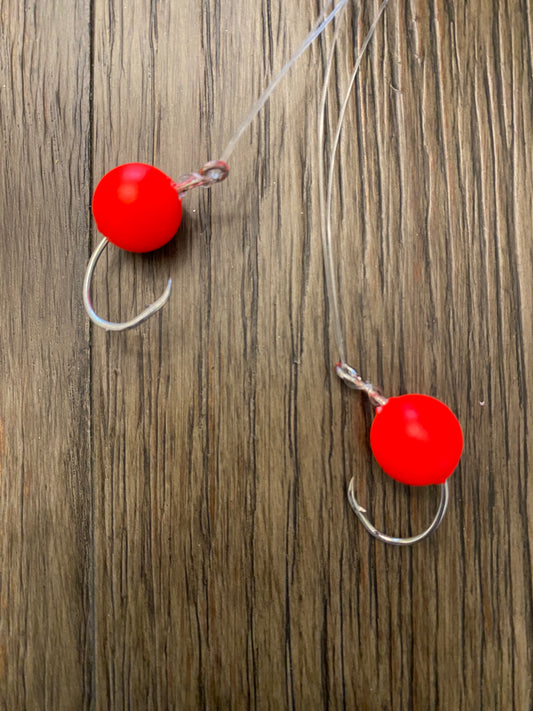 Red Pompano Surf Fishing Rig – 2 Hook Float Rig with Circle Hooks for Pompano, Whiting & More