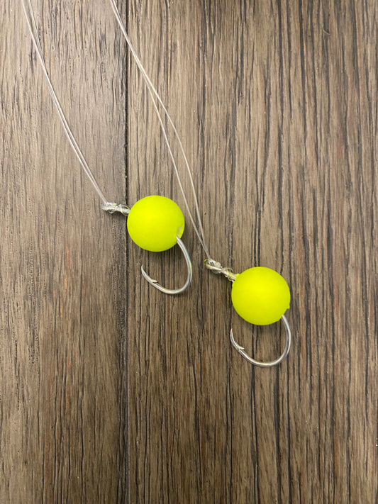 Yellow Pompano Surf Fishing Rig – 2 Hook Float Rig with Circle Hooks for Pompano, Whiting & More