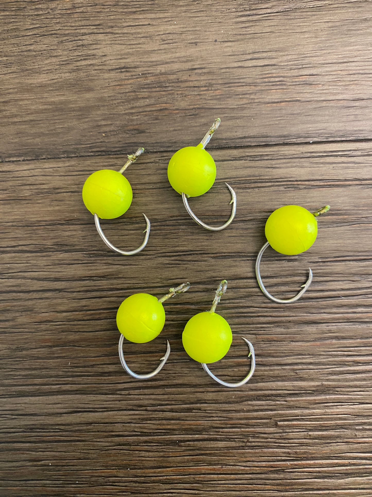 Yellow Float Hooks – 5-Pack of 1/0 Circle Hooks with Floats for Surf Fishing